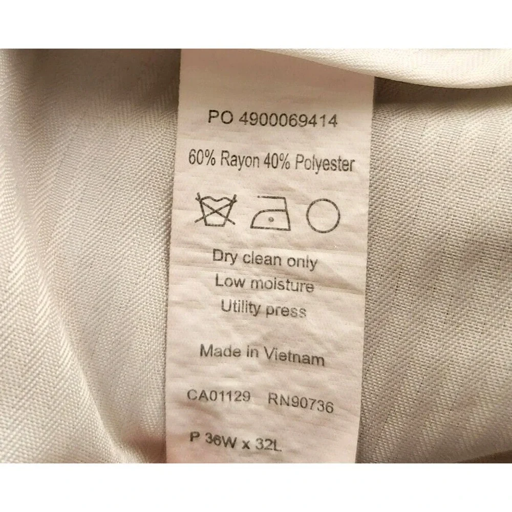 Lauren Ralph Lauren Dress Pants Men's 36x32 (Fits 36x30) Beige Straight Leg